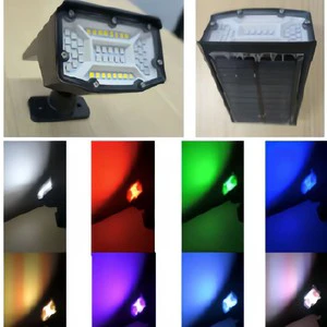 Waterproof ABS Solar LED Spot Lights Wall Lamp Ground Insert Mounted Mini RGB Lawn Lamps Tree Garden Solar Floodlight