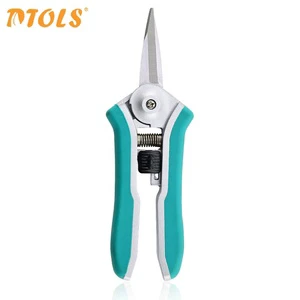 6 Inch Mini Stainless Steel Floral Scissors Garden Pruning Shears With Spring-loaded & Safety Lock For Flower Arrangement