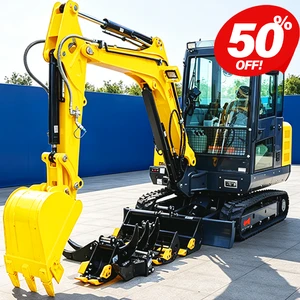 Factory Direct Sale 3.5 Ton Excavator Kubota V1505 Motor 64.4L/min High Flow Piston Pump Track Digger For Farm Drainage