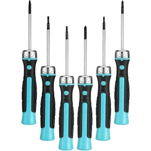 DuraTech 6pc High Quality CRV Ratcheting Fixed Blade Precision Screwdriver Set Steel Phillips Slotted Magnetic Screwdriver OEM