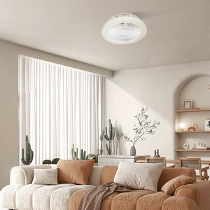 Best Selling Modern Dimming Room Hotel Desk Fan, Rotating Mini Fan Light with LED Ceiling Fan and Remote Control