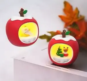 Cross-border Christmas Bedroom Atmosphere Small Night Light Cute Creative Apple Children's Bedside Touch Control ABS
