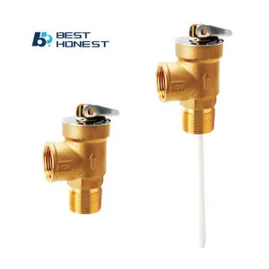 B&H Brass Temperature And Pressure Relief Valve For Heat Pump System Safety And Reliability