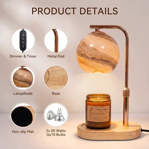 Wabi Sabi Japanese Minimalist Home Decor Dimmable Natural Onyx Sphere Wax Melter Lamp For Yoga & Nighttime Sleep