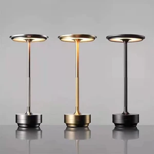 Modern Touch Sensor Dimmable Desk Lamp USB Charging Metal Table Lamp Hotel Living Room Bedroom Home Decor Lighting Battery