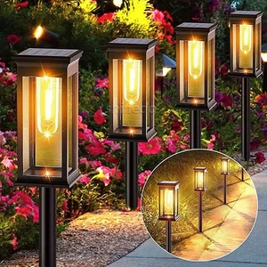 Outdoor Solar Pathway Lights Waterproof LED Lawn Lamp Solar Light Garden Path Landscape Tungsten Lights