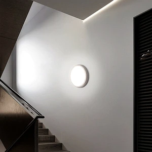 Toppo Microwave Function CE Rohs Certificate 120-130lm Emergency Ip65 Outdoor Led Ceiling Light oyster Light Outdoor Wall Lamps
