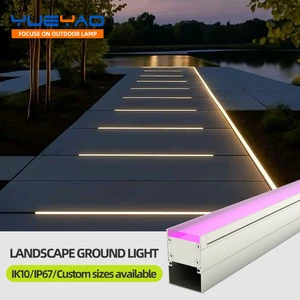 Trimless Long In-Ground Light 24W 36W IP67 Waterproof With Precast Embedment Box For Driveway Plaza Pavement