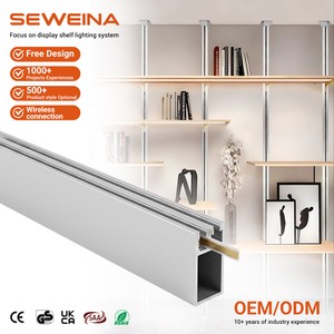 High Quality Grey DC12/24V 6A Hidden Wiring Conductive Column Light for Adjustable Shelves Storage Cabinets