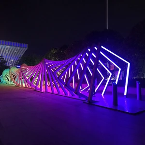 Waterproofing Outdoor Geometric Shape Corridor LED Tunnel Light Scenic Arch for Landscape Park