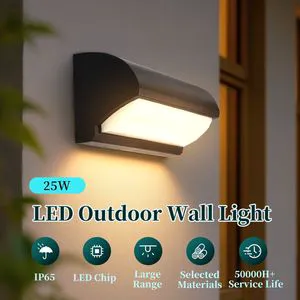 Canmeijia 25W Square LED Outdoor Wall Light Plastic Waterproof Dusk Dawn Porch Light/Led Outdoor Wall Lamps/Outdoor Lighting