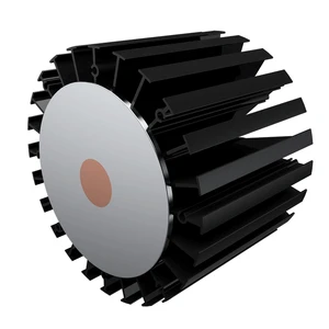 120W ZT Series Black Cylindrical Heat Sink for Heat Pipe & Pin Fin Durable & Efficient Product