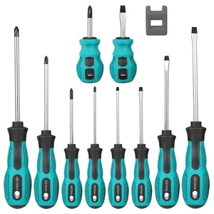 Multifunctional Manual Screwdriver Set, Complete Phillips & Slotted Screwdrivers with Magnetic Tips