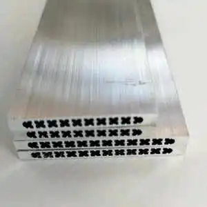 Custom Extruded 6000 Series Square Harmonica Tube Intercooler Microchannel Flat Aluminum Heat Sink Bending Cutting Welding