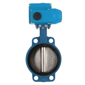 Electric Actuated Motorized Butterfly Valve, DN80-DN200 Ductile Iron Water Control Valve for HVAC Systems