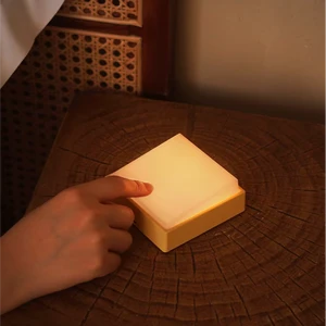 Bedside Lamp Background Decor Gift Switch Light Button Style Ambient Night Light Small Wall LED Lamp