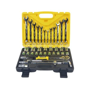 Professional 38 Piece Socket Wrench Set with Tool Box for Automotive Repair and Maintenance