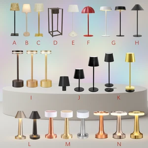 Modern Luxury Portable USB Light Dimmable Living Room Bedside Desk Gold Rechargeable Restaurant Touch Cordless Led Table Lamps