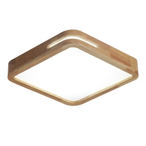 UK Warehouse Ceiling Lamp with Acrylic Wood Design Changeable 3 Color Light Fixtures for Home Apartment Office