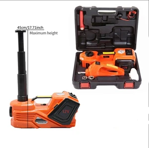 12V Electric Hydraulic Car Jack Kit 3 in 1 Multi-function Jack with Electric Impact Wrench and Tire Inflator for Car Repair