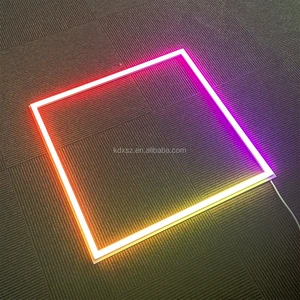 Versatile RGB Square LED Light (4-Tube) RGB Dynamic Modes, 10,000H Lifespan, Perfect for Home to Gym
