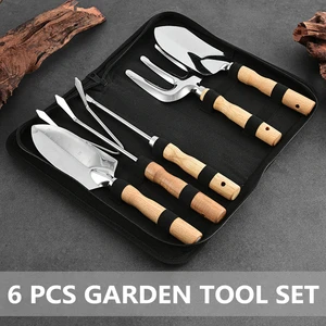 Heavy Duty Lightweight Garden Set Bag Gardening Hand Tool Kit for Women Stainless Steel Wood Handle Shovel Garden Accessories