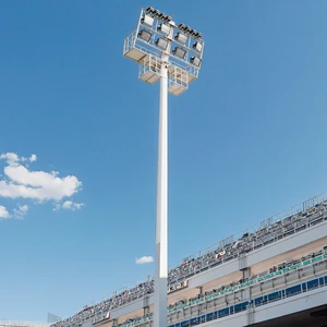 Manufacturer High Mast Lighting Pole 18m 25m 20m 30m 35m 40m Modular LED Flood Light Sports Stadium Steel High Mast Light