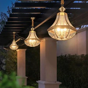 All Copper Outdoor Pendant Light Waterproof Corridor Sunroom Entrance Led Ceiling Light Chinese Origin Product