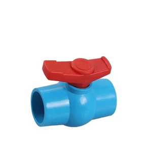2026Industrial PN25 PVC Ball Valve DN20-DN32 - Blue Pressure-Rated Pipe Fitting