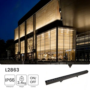 50W DC24V IP66 Waterproof LED High-Rise Building Decorative Lighting Outdoor Wall Washer Light Dimmable Color Temp 2200K-6500K