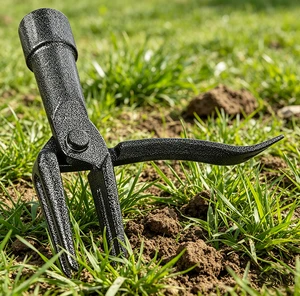 Weed Remover Head Replacement - 4-Prong Garden Weeder Tool Head, Labor-Saving Root Puller Attachment For Stand-Up Weed Puller