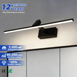 Bathroom Vanity Lighting For Hotel Led Mirror Lamps Indoor Led Wall Lighting Interior Silver color Picture Lights For Wall Art
