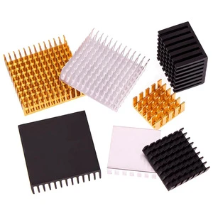 10Pcs Aluminum Radiator IC Heat Sink Slotting Heatsink for Electronic Chip Cool Pads 22x22x10/28x28x6/28x28x20/40x40x11mm