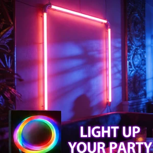 TUYA Control RGB Tube Light Smart 360° Lighting Neon Flex 25mm 3D Bending IP67 Waterproof Silicone LED for Nightclub/Outdoor LED