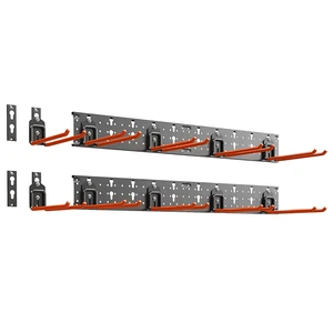 Garden Tool Hanging Rack Garage Wall Organizer Products Garage Storage Hooks Utility Ladder Hooks for Shovels Rakes Broom Ladder