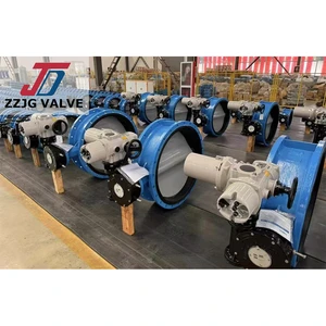 DN50-DN1200 Double Eccentric Butterfly Valve Worm Gear/Pneumatic Actuated High Pressure Control Valve