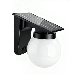 Hot Sale Simple Modern Outdoor Solar LED Wall Lamp IP65 Waterproof with Li-ion Battery and Light Sensor Control