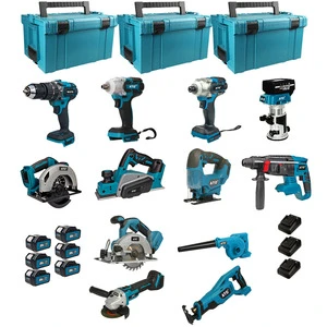 ATO 12-Piece Combo Power Tools Set Brushless Drill & Electric Hammer Drill Impact Wrench Angle Grinder 21v Combo Kit Set