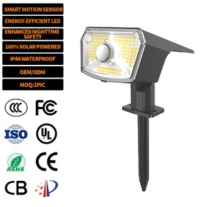 EGH High Quality Cheap Price Solar In-ground Light 1200mAh 108LED 100LM Outdoor IP44 Waterproof Solar Garden Light