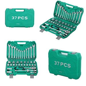 Hot Selling 37 PCS Professional Auto Repair Set Factory Wholesale Household Hand Tools with OEM Support Hard Case Packaging