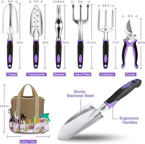 Garden Tools Set 83 Piece, Succulent Tools Set Included, Heavy Duty Aluminum Gardening Tools for Gardenin.