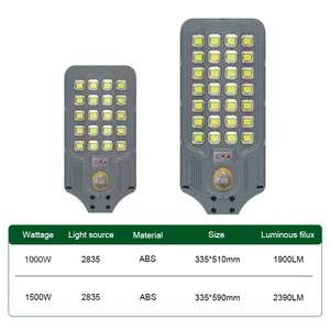 Popular Style Product ABS 1000W 1500W Powered Solar Street Lamp Street Light With Pole