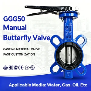 Flange Butterfly Valve Double Eccentric Manual Turbine Soft Seal Flange Butterfly Valve for Water Media Applications