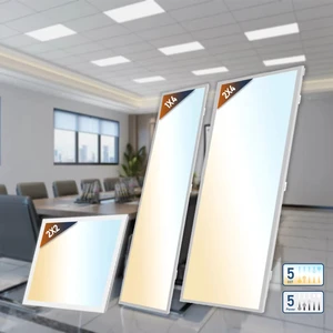 NGT 2x2 FT LED Flat Panel 5CCT 2700K - 5700K 5200Lm 10W Internal Driver, Dimmable Surface Mount Panel Flush Mount LED Light
