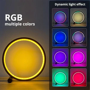 Circle BLE Colorful Advanced Modern Bedroom RGB Creative Desk Lamp Desktop Game Atmosphere Lamp Night Light