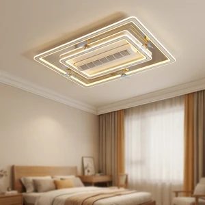 New Modern Bladeless Ceiling Fan Light Remote Control Full-Spectrum LED 6-Speed Dimmable Eye-Protection Invisible Butterfly High