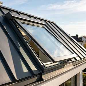 Sunnysky Modern Style Waterproof Soundproof Energy Efficiency Aluminum Double Glazed Skylight Automatic Balcony Roof Window