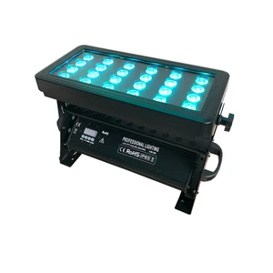 Waterproof Battery Powered Wireless City Color Wash Lighting Projector 24*12W RGBWAUV Leds App Control Led Stage Lights