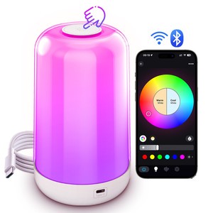 Wholesale Smart RGB Table Lamp 3600 MAh Wifi BT APP Control Music Sync Modern Home Night Light for Computer Room Decor