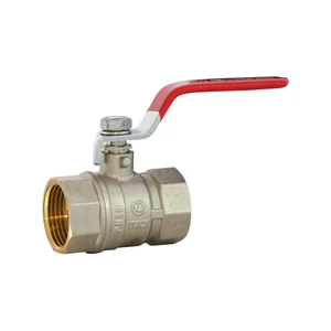 High Quality VALBRASS Model 414-L-2 Manual Ball Valve Water Standard Bore UNI ISO 228/1 Chromed Steel Handle Red Rubber 3-Year